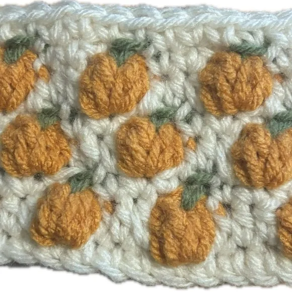 Crochet Pumpkin Coffee Cozies Set of 2 - Picture 3 of 3